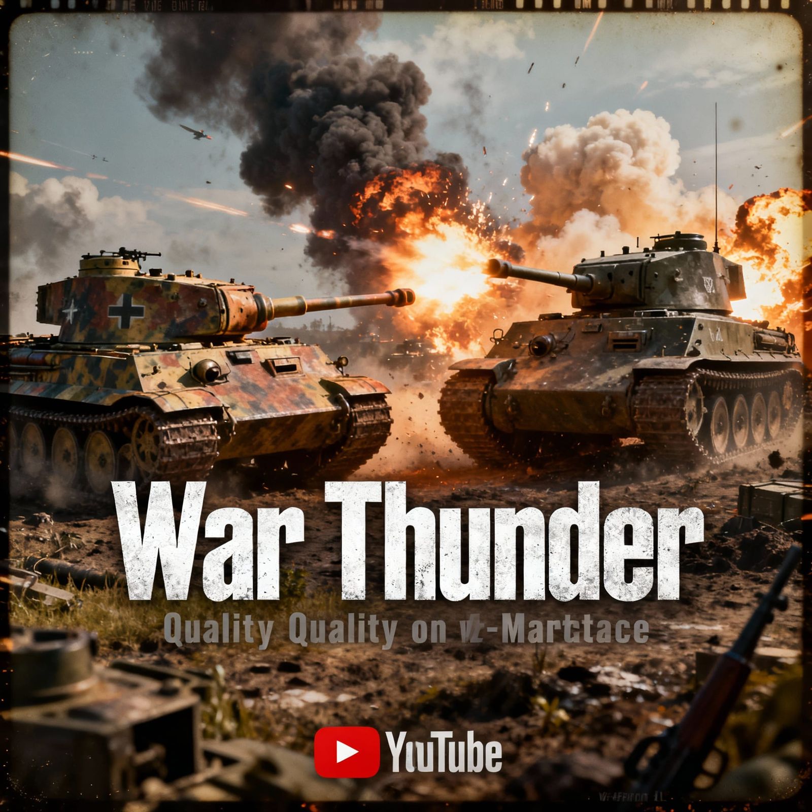 War Thunder Tank Combat: Tiger vs Sherman Epic Battlefield