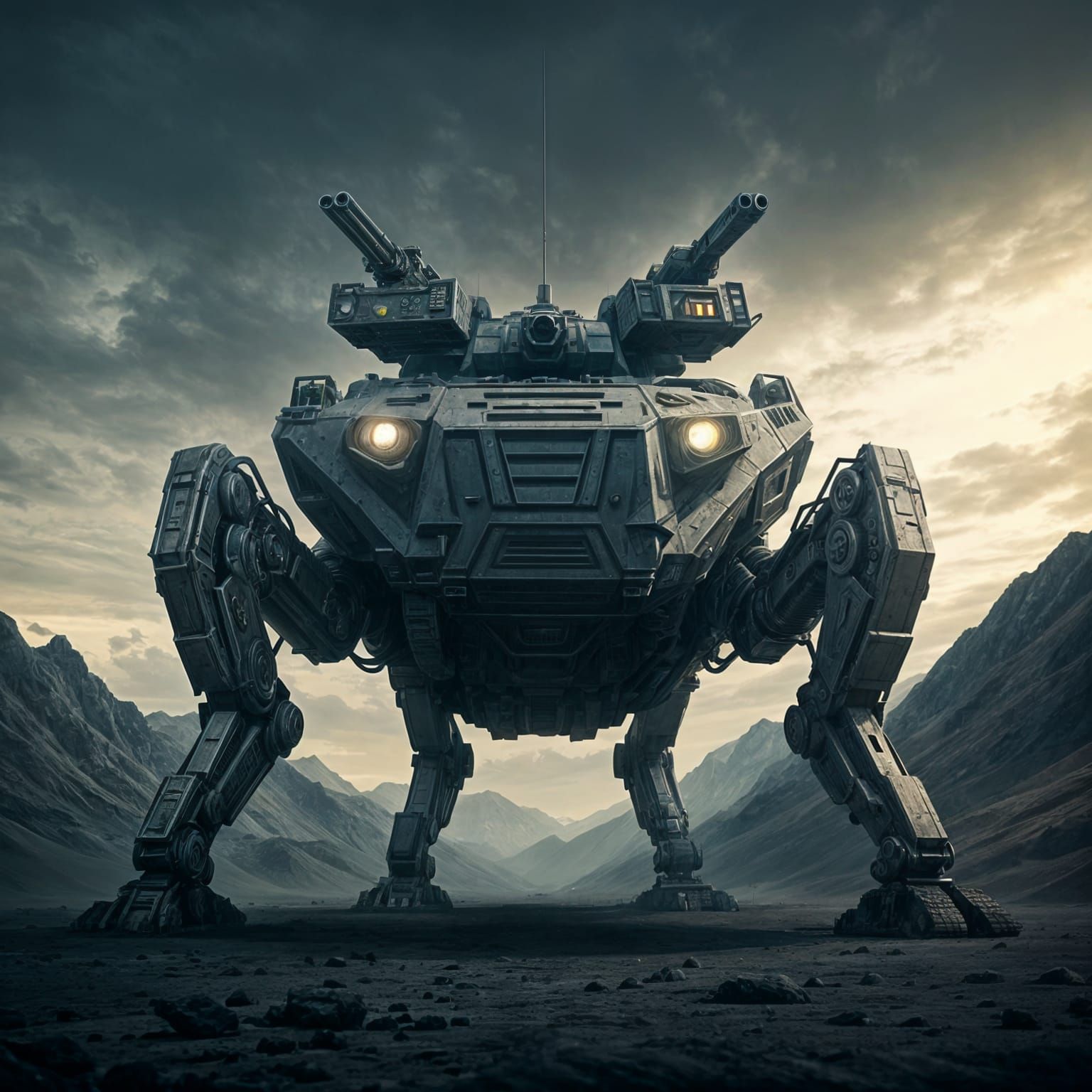 Cyberpunk Beast of Legend Roams a Futuristic Battlefield