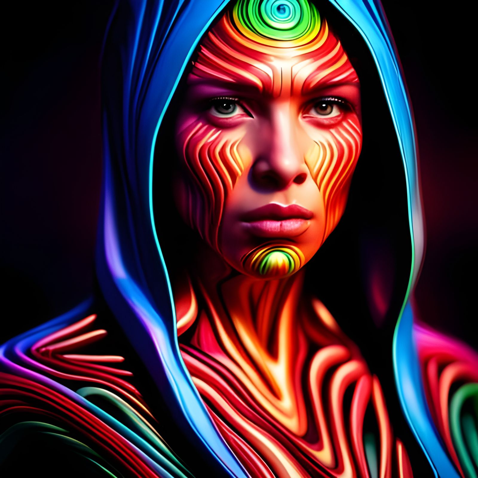 Mother Ayahuasca Portrait in 3D Render
