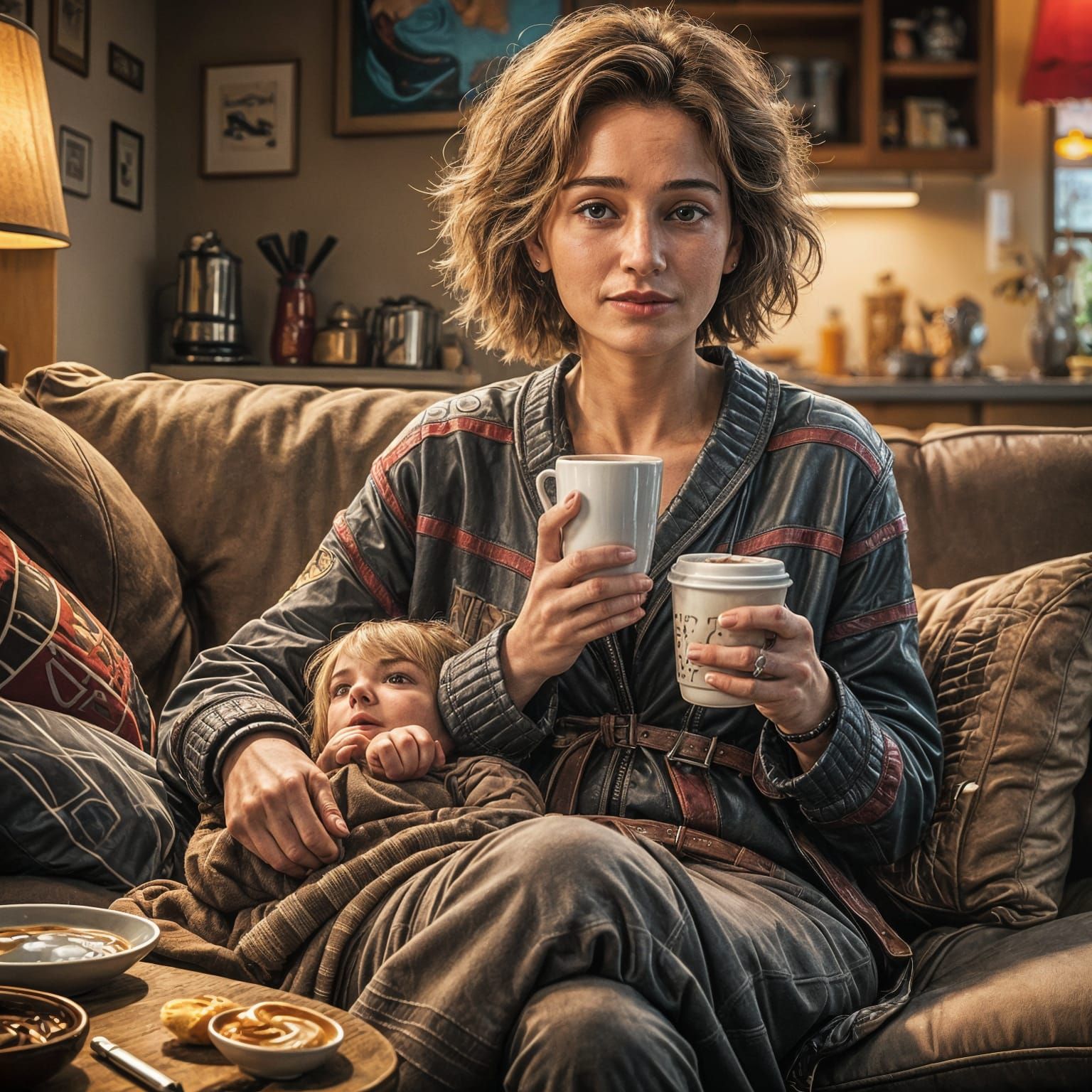 Wizard on Futuristic Motorcycle: Fantasy Meets Future