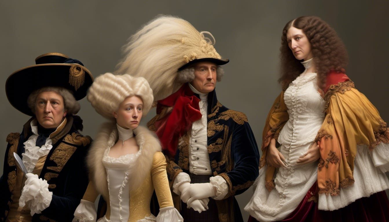 George Washington & Jefferson Party in Hyperrealism