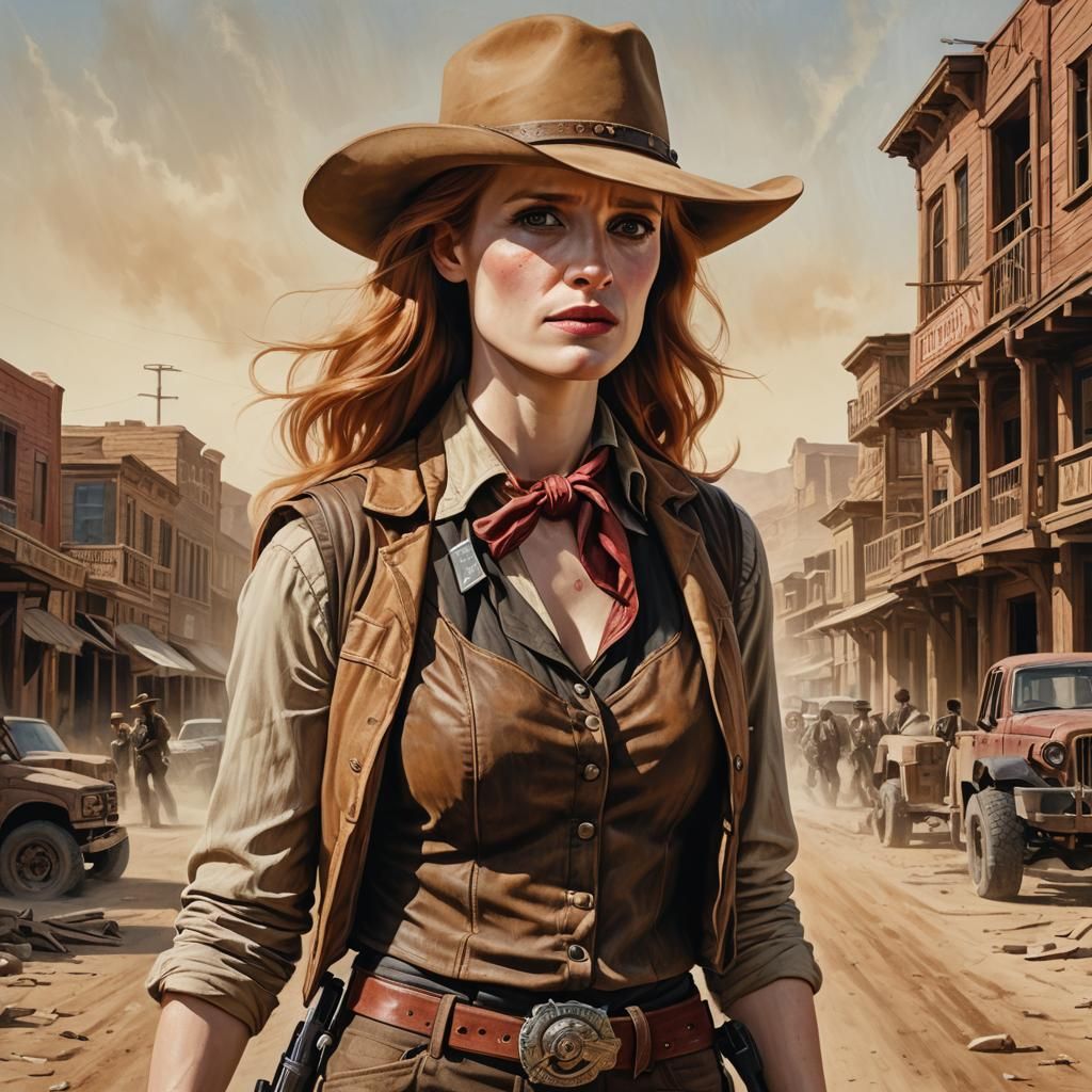 Gunfighter Portrait in Hyperrealistic Comic Book Art