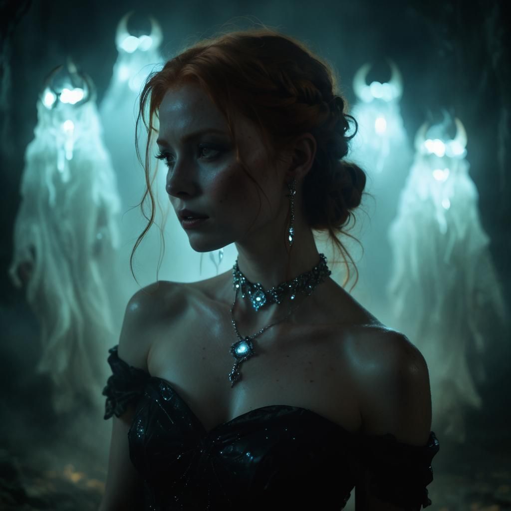 Mystical Dark Fantasy Portrait of a Sorceress