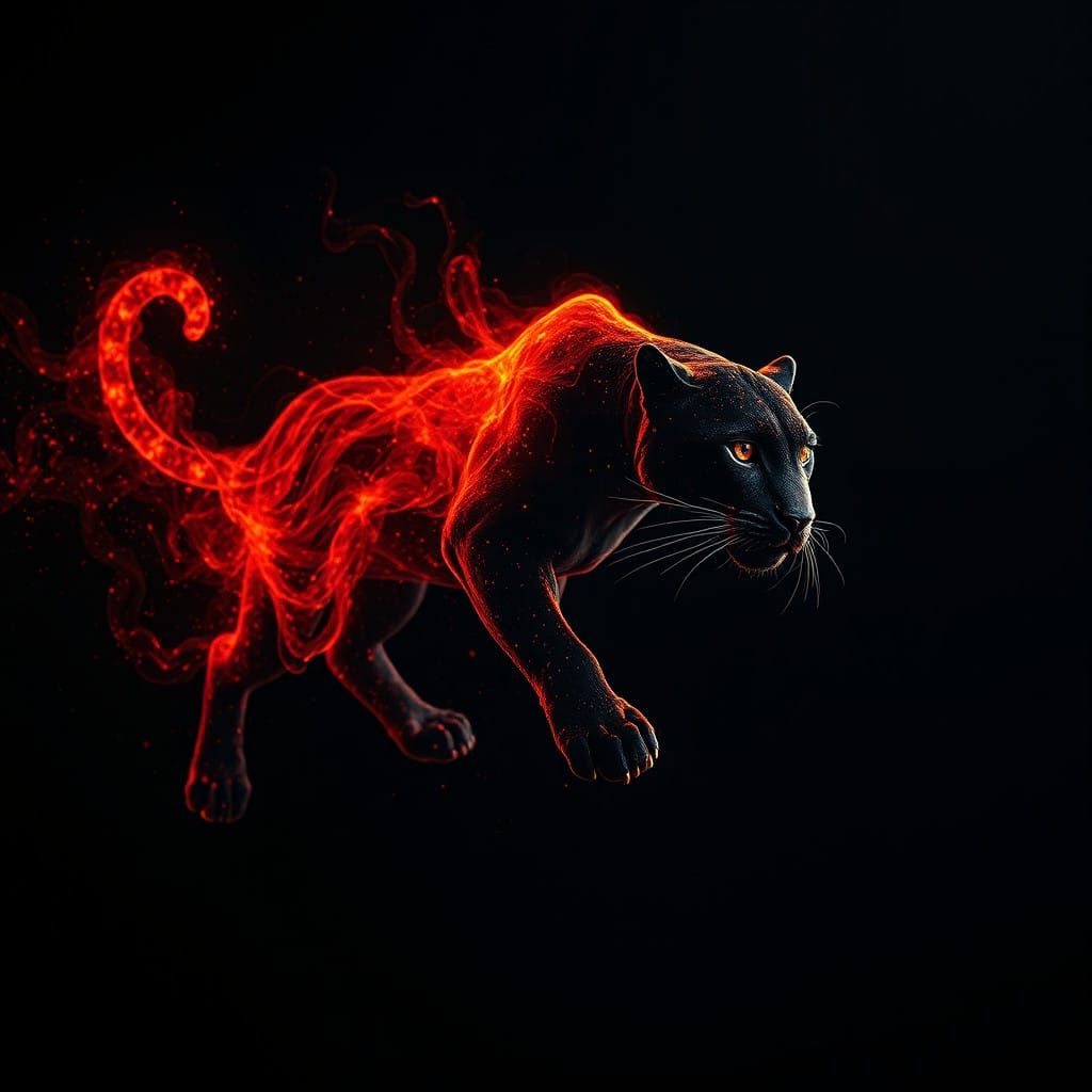 Panther Emerges from Cosmic Vortex