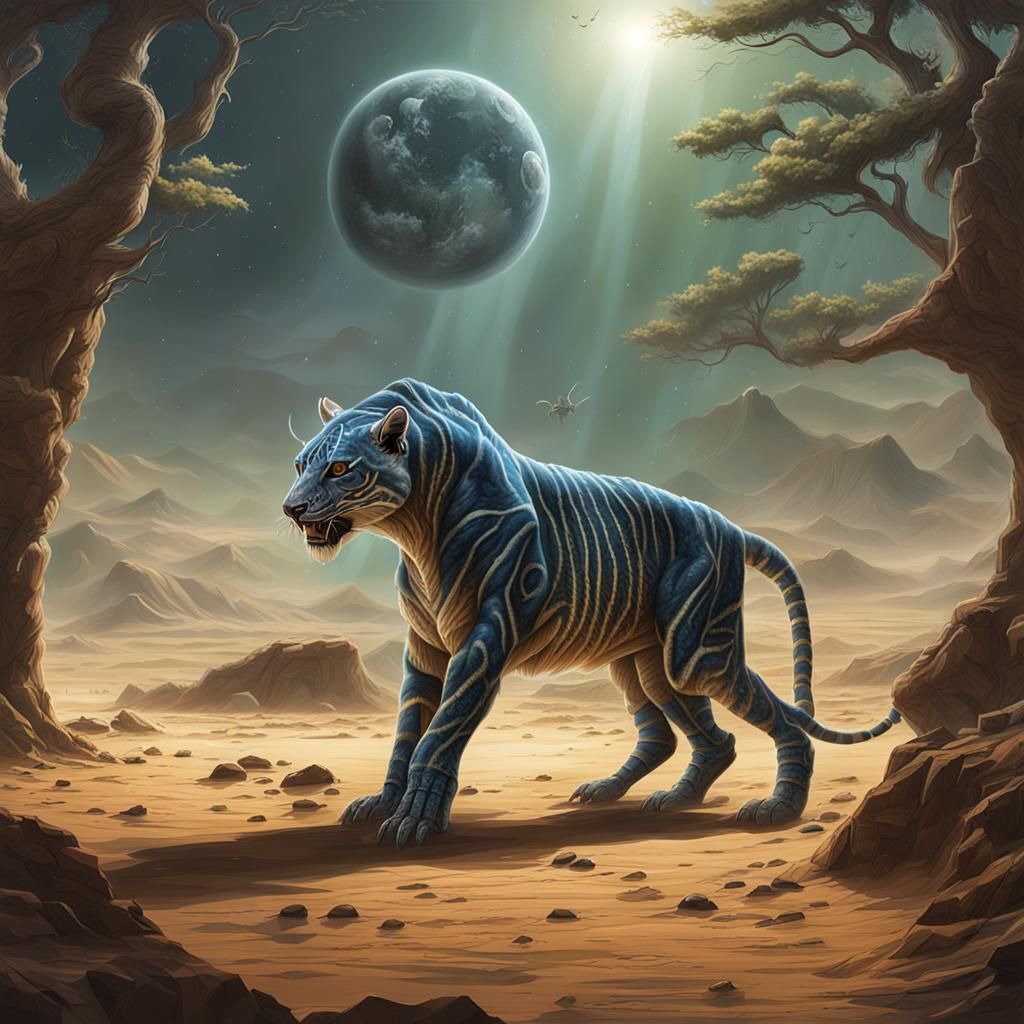 Exoplanet Panthera Atrox: Speculative Biology Concept Art