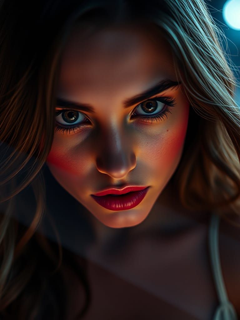 Horrendous Girlfriend Movie Poster in Hyperrealistic Style