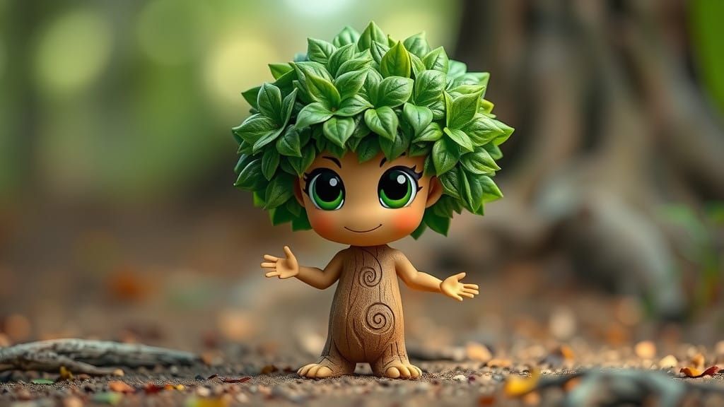 Chibi Tree Embodies Whimsical Energy