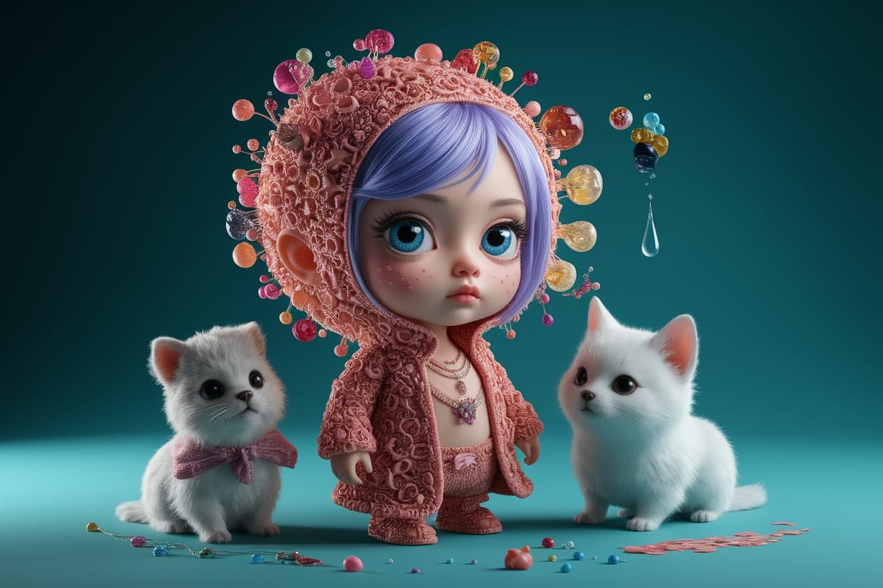 "Make Me Something Beautiful" the Tiny 3D Doodlecrafted Being Demanded, Amidst Pyrographically Whittled Thingamies and P...