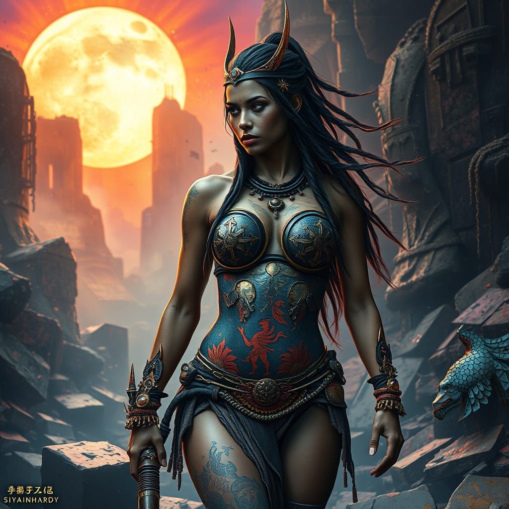 Warrior Goddess of Fire and Art: Utopian Dystopia