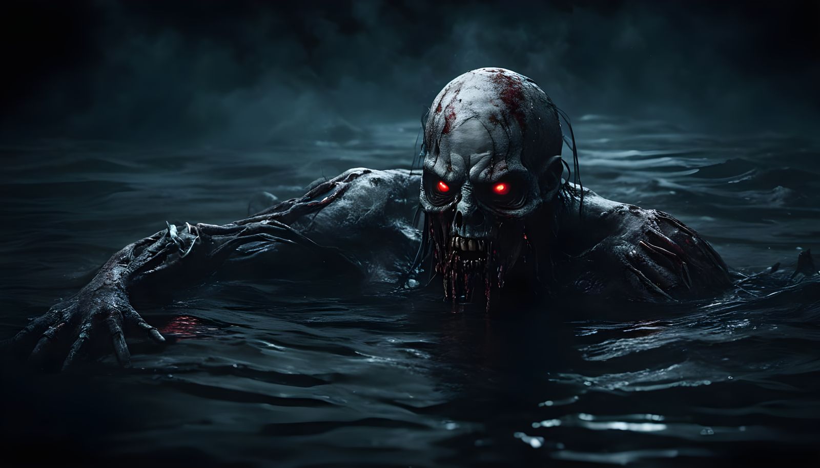 Ethereal Horror Entity Emerges from Dark Waters