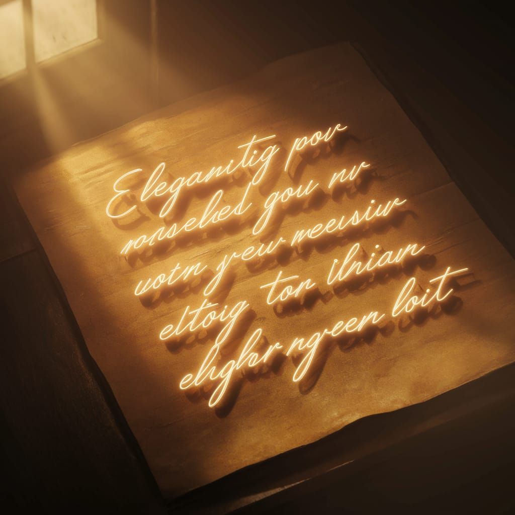 Elegant Poetry in Neon Glory