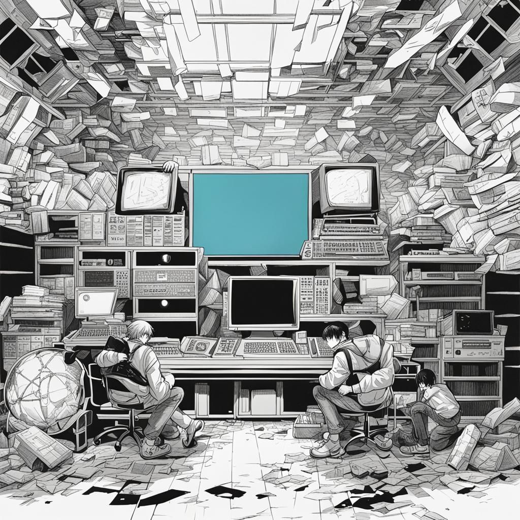 Netsphere in the Style of Blame! Manga