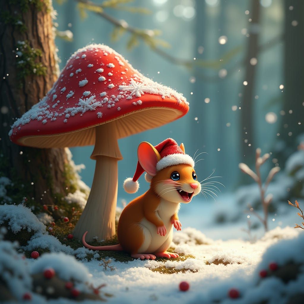 Whimsical Winter Wonderland in Vibrant Colors