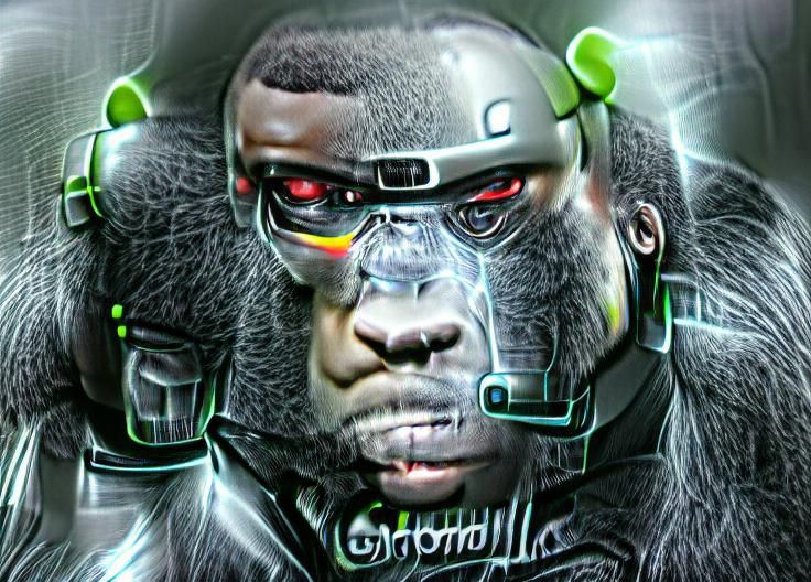 Gorilla a.i android cyborg