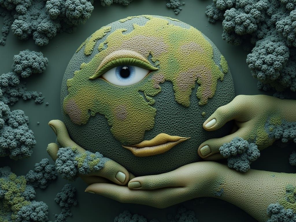 Surreal Cosmic Landscape Inspired by Galactic Philosophy