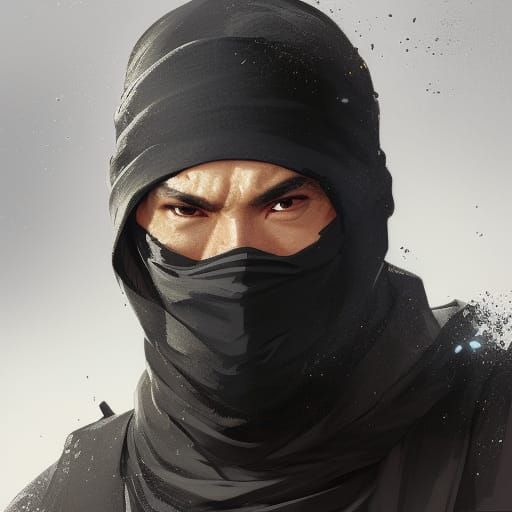 Hyperdetailed Ninja Portrait in Unreal Engine 5
