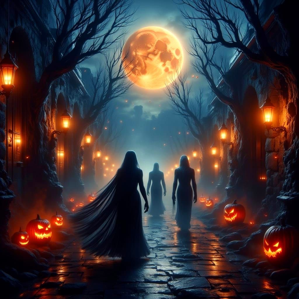 Mysterious Masquerade Under Harvest Moon