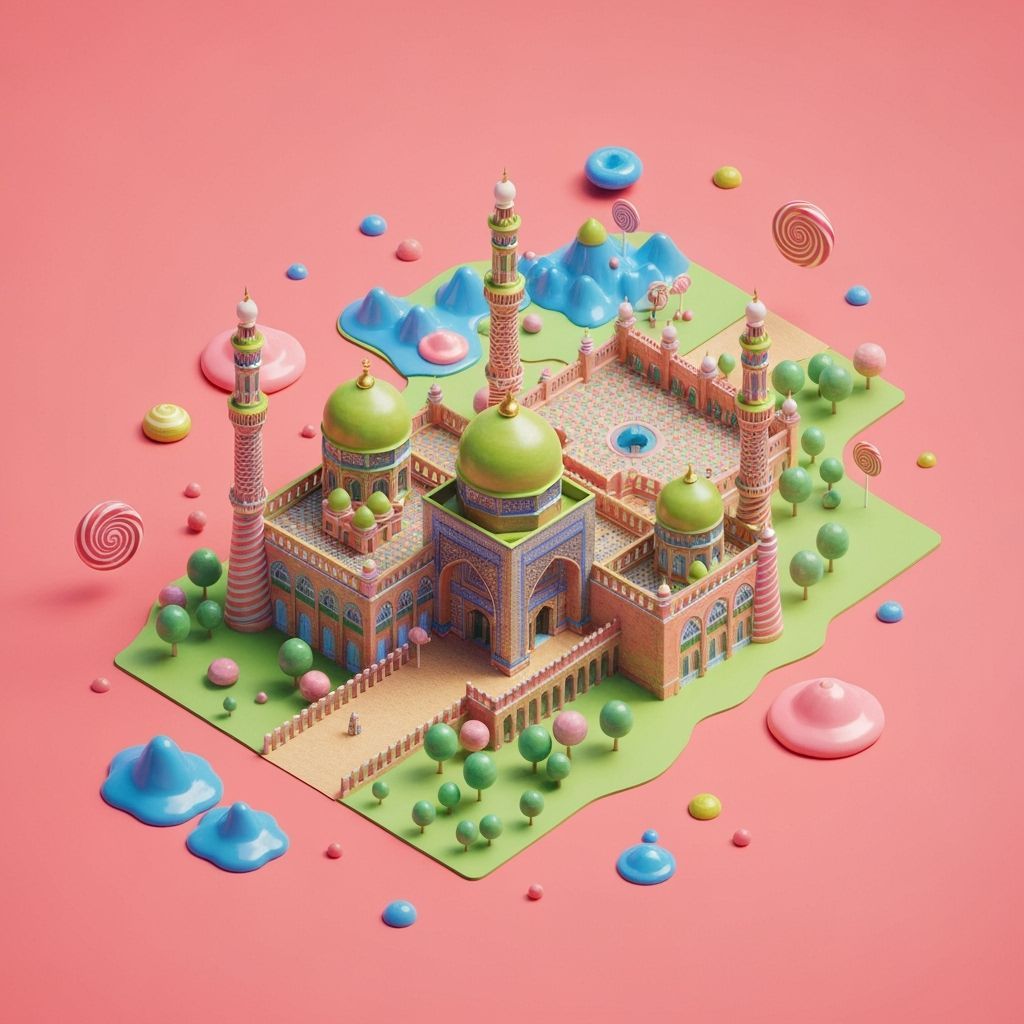 Whimsical Candyland Map of Holy Shrines