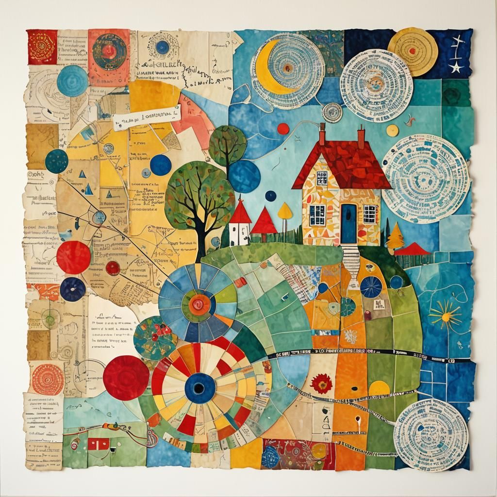 Mixed Media Map to a Whimsical Home