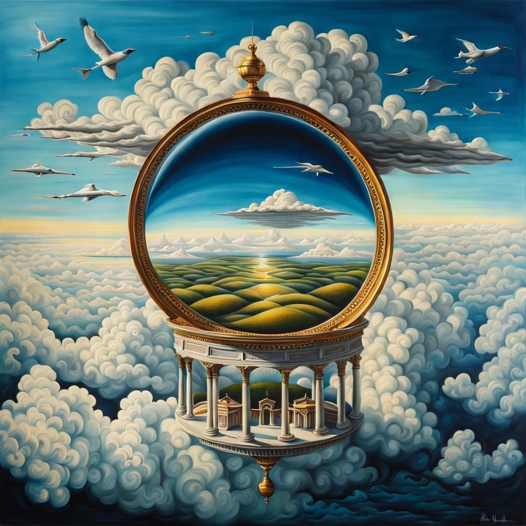 Surreal and Hyperrealistic Vision of Heaven