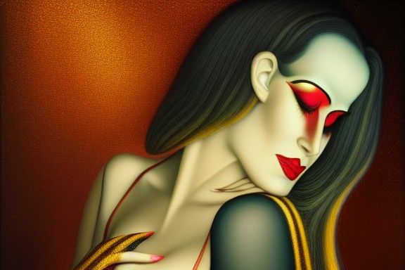 Lilly Munster in Naif Sensual Horror Style