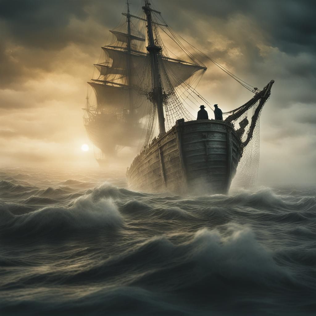 Flying Dutchman Rises in Haunted Nautical Surrealism