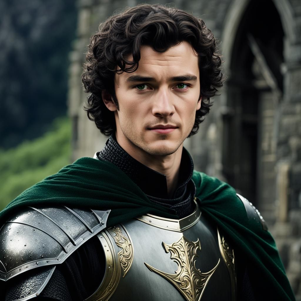 Mordred in Dark Green Cape at Camlann