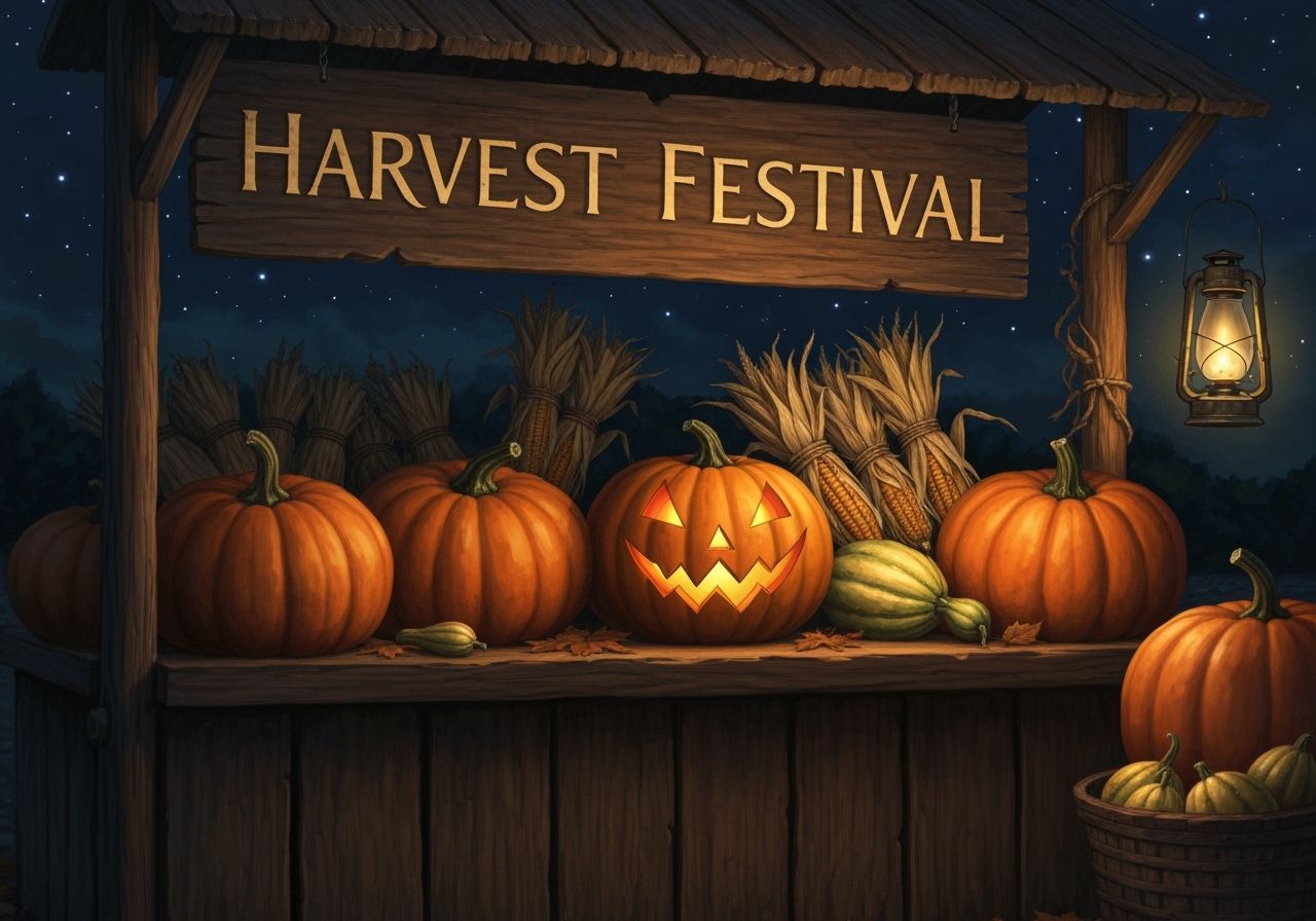 Dark Fantasy Harvest Festival Illustration