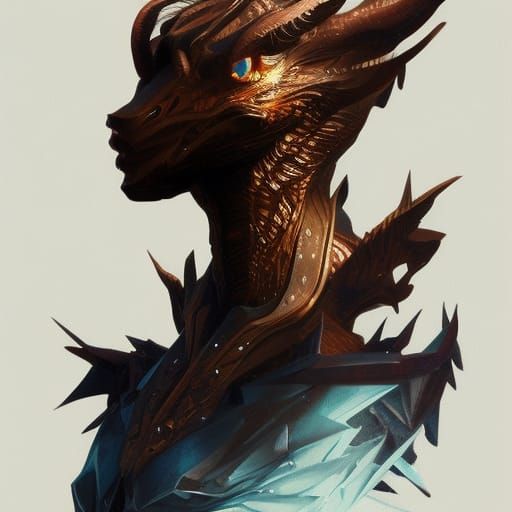 Majestic Star Dragon Portrait in Hyperdetailed Style