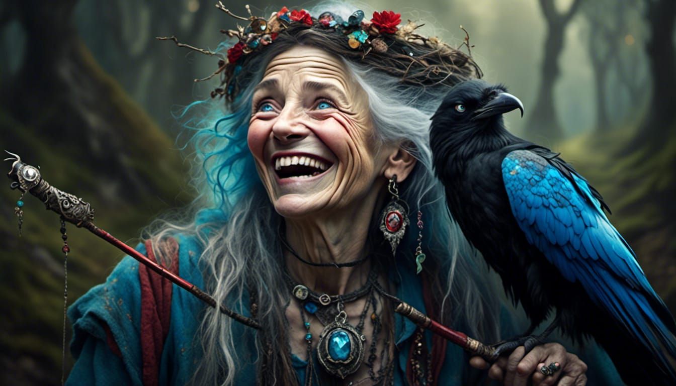 TRIXIE THE CRAZY TROLL LADY 20 BLUE WING