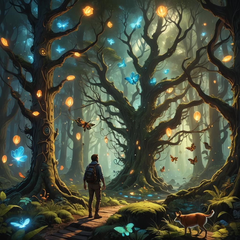 Enchanted Forest Concept Art with Talking Animals
