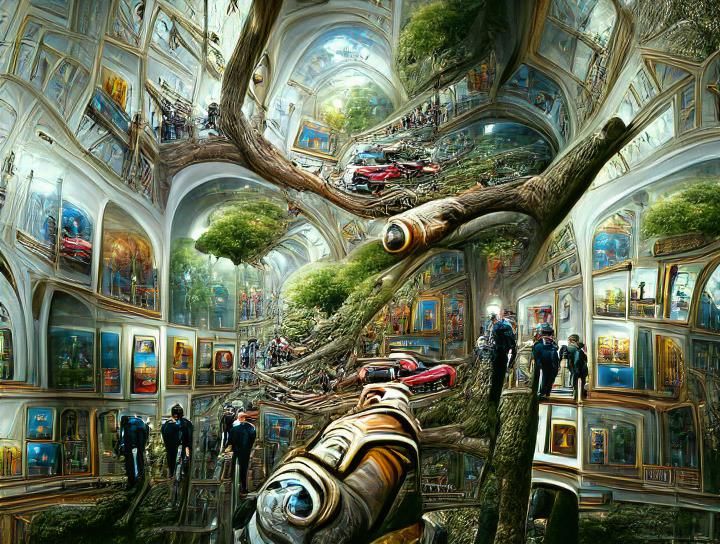 Surreal Tree Museum: A Hyperrealistic Masterpiece