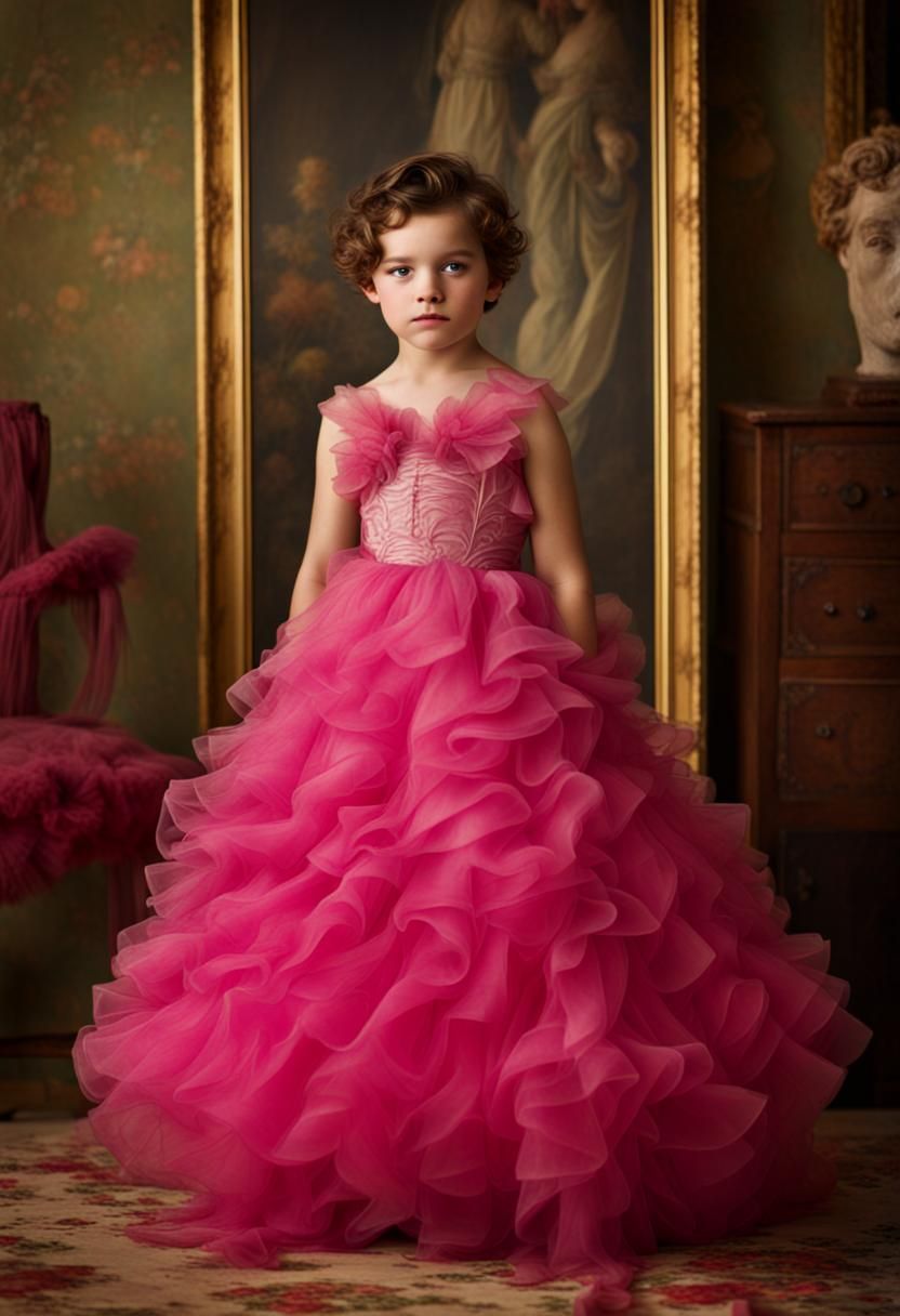 Sister's ruffled ball gown