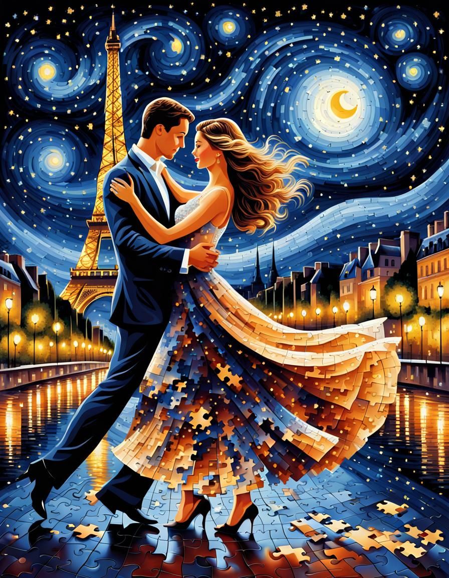 Puzzle Art: A Paris Night Dance