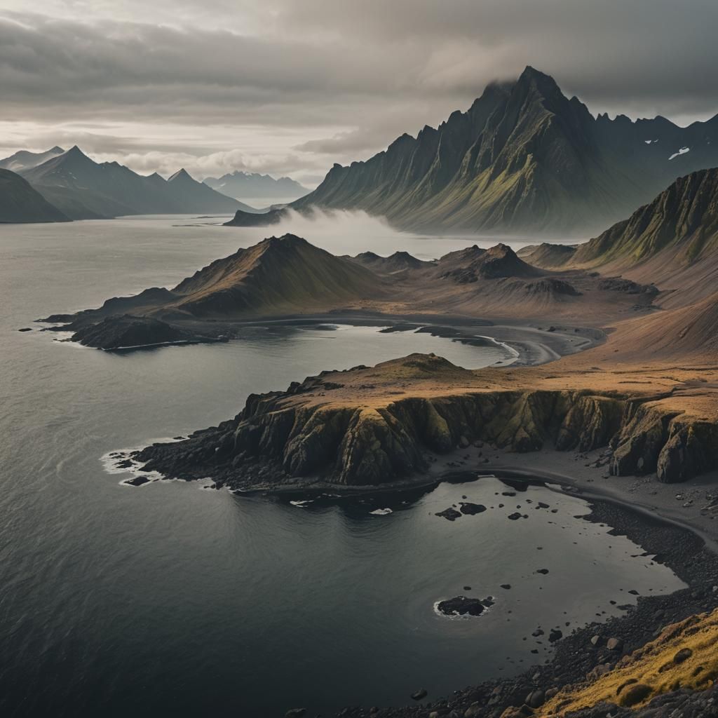 Dramatic Coastal Landscape on Umnak Island