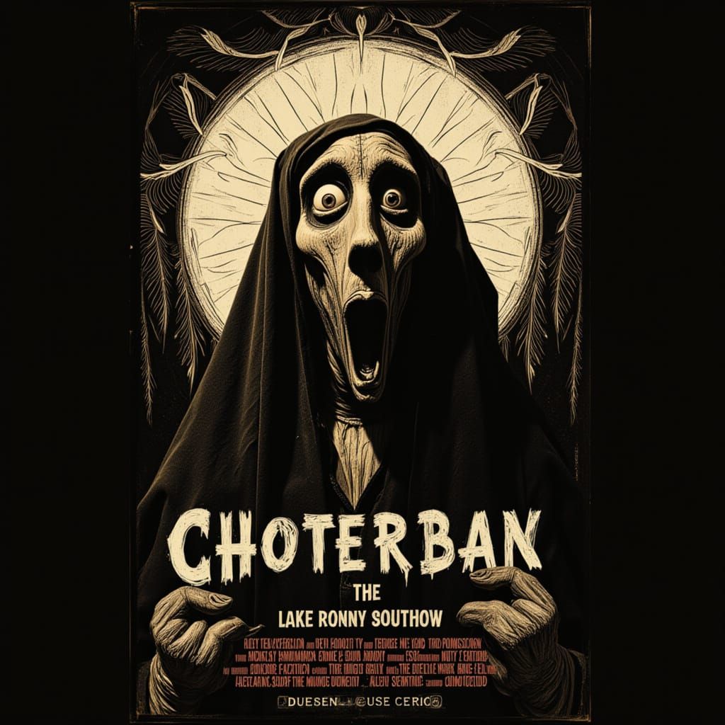 Promo poster for a mysterious occult art gallery <lora:AvantVille:1.0> <lora:CommediaFlux:1.0> <lora:UW Project Bleurgh:...