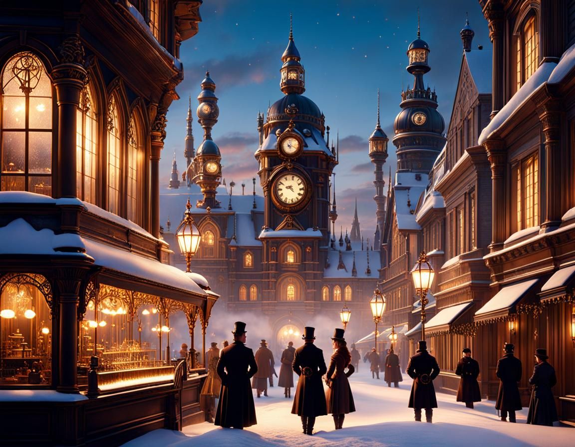 Steampunk Winter Wonderland at Magic Hour