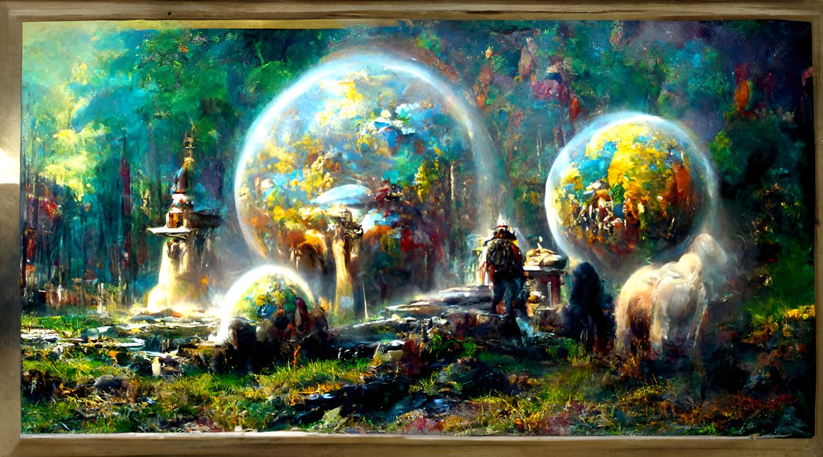 Surreal Parallel World Oil Painting