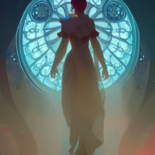 Figurative Weeping in Hyperdetailed Digital Art