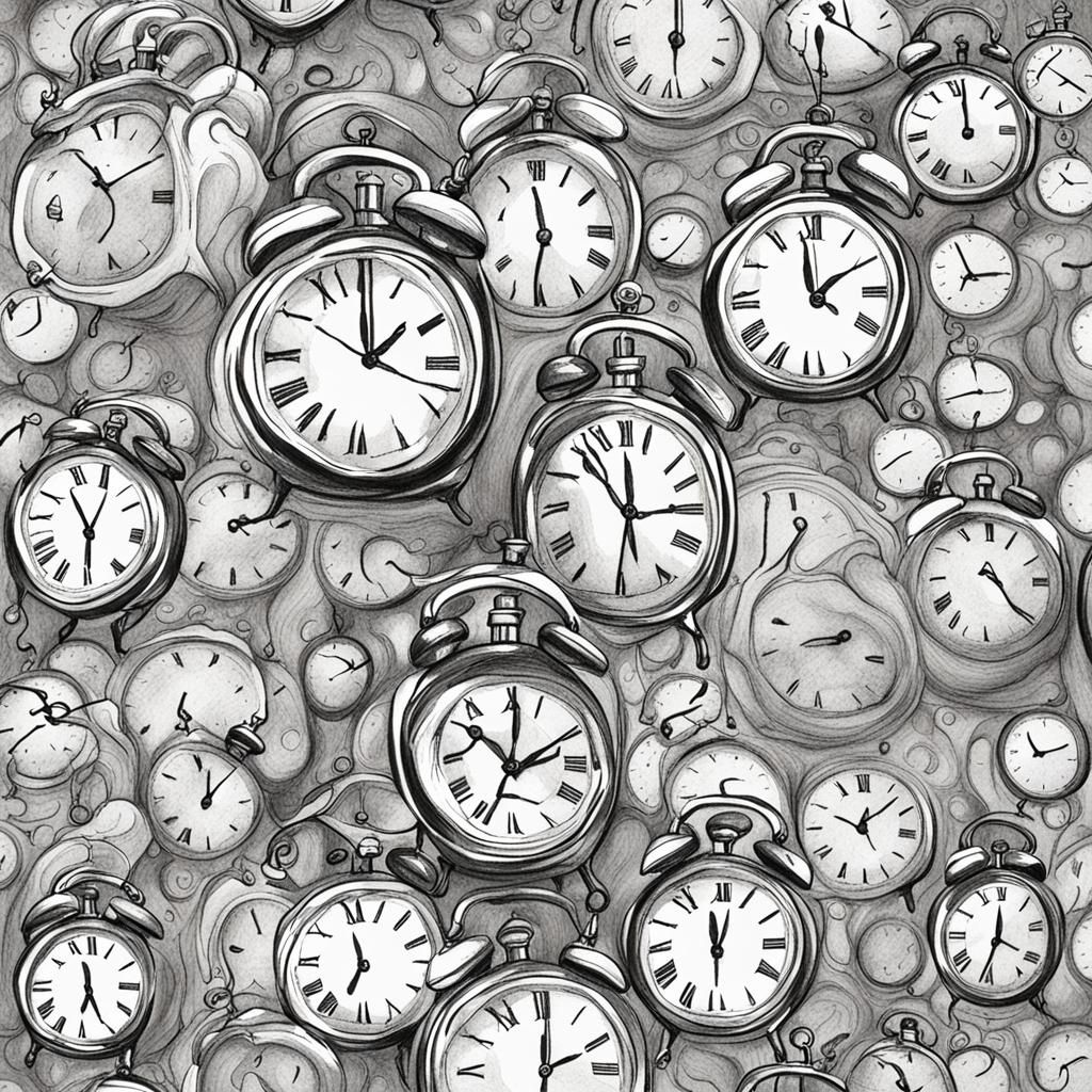 Surreal Melting Clocks in a Dreamscape