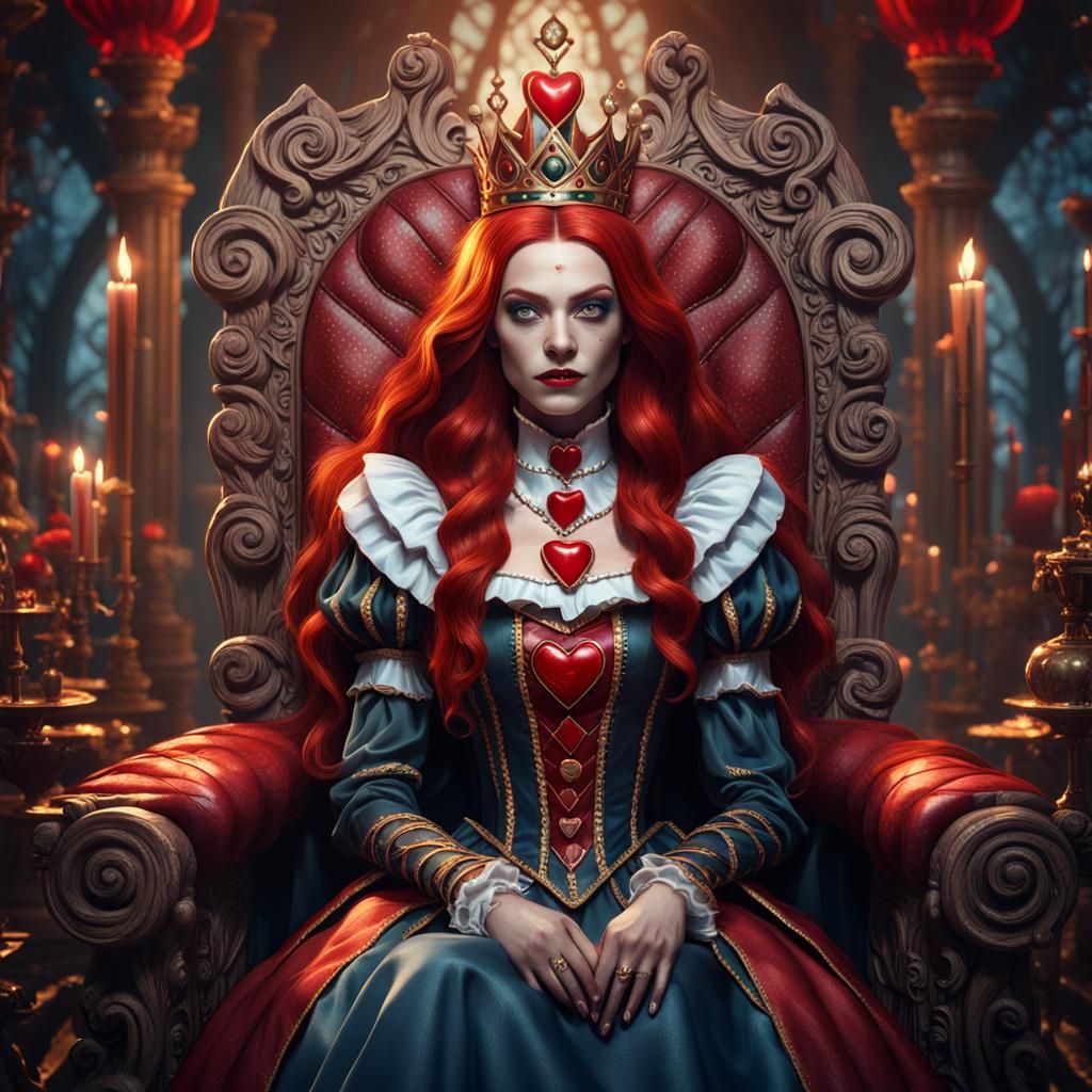 Queen of Hearts: Detailed Fantasy Concept Art