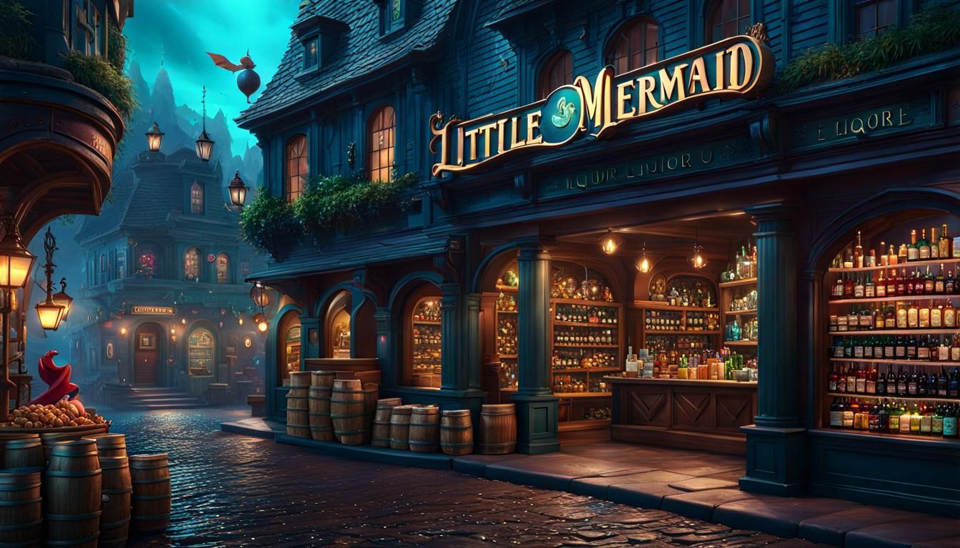 The Little Mermaid Liquor Store 🤣