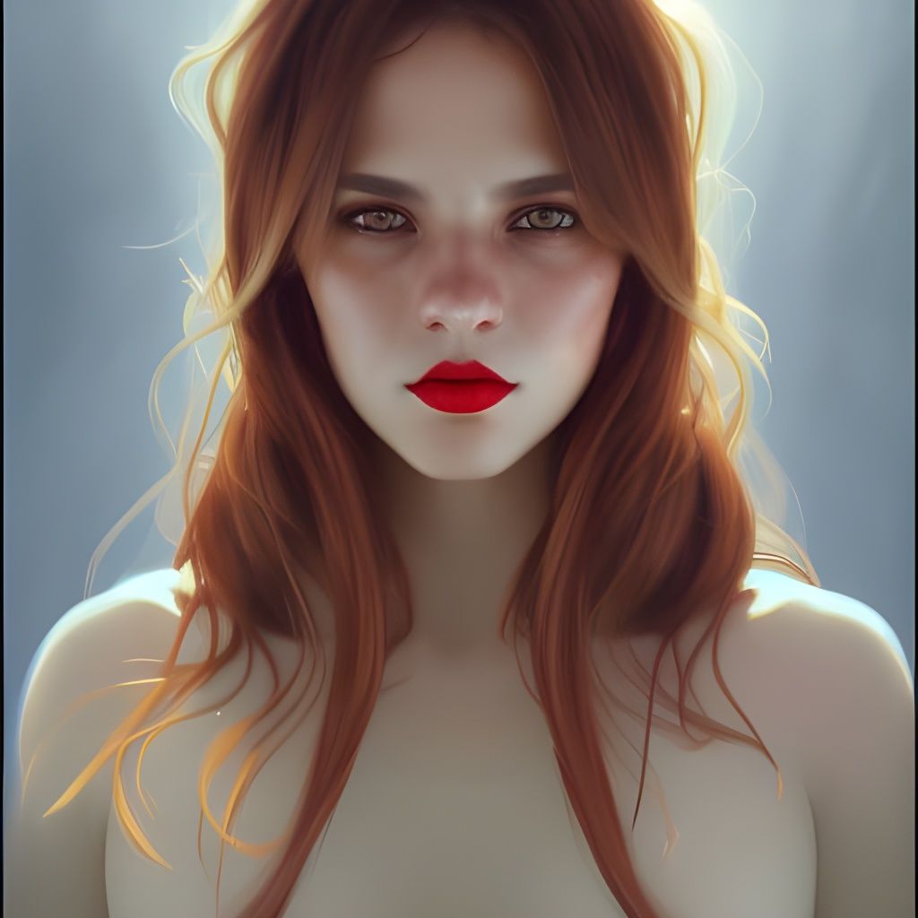 Girl with Tearful Expression: Detailed Digital Portrait