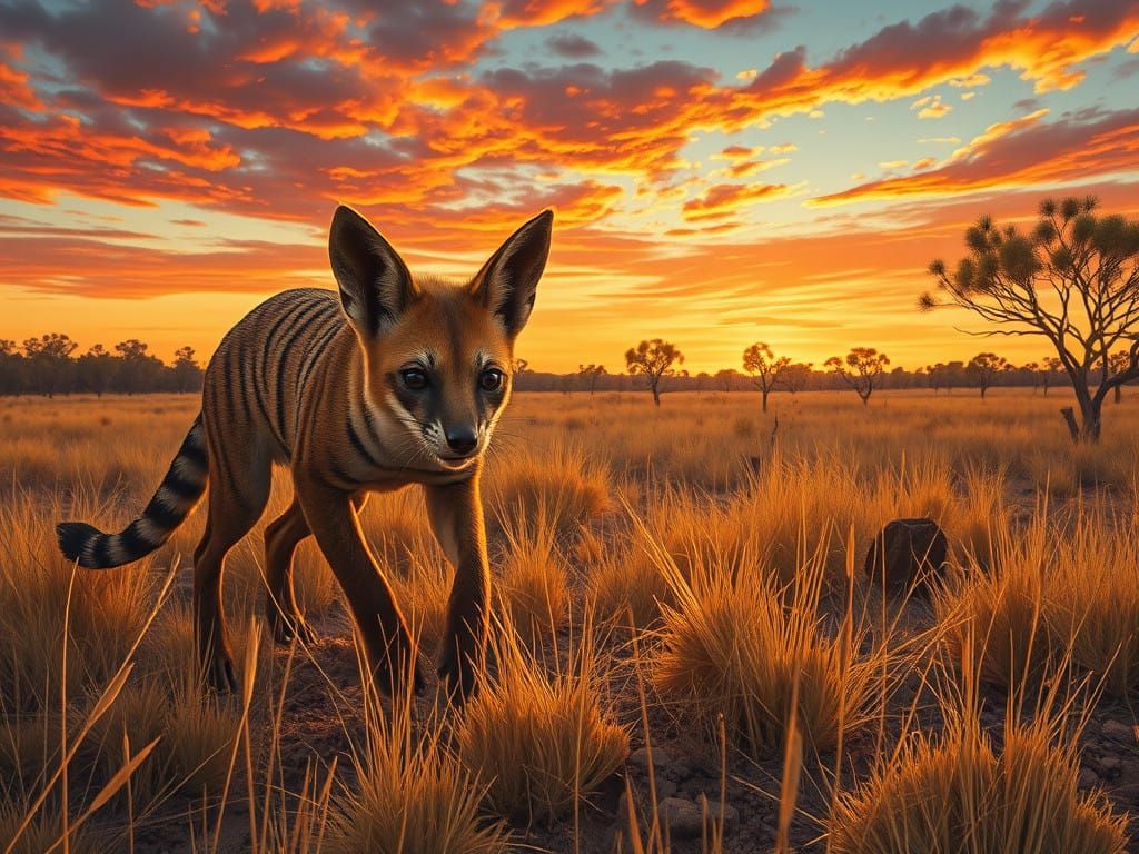 Thylacine on the hunt