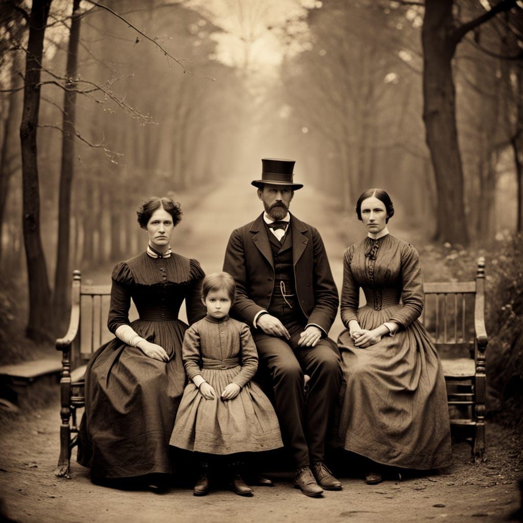 Vintage Family Portrait with Large Format Camera