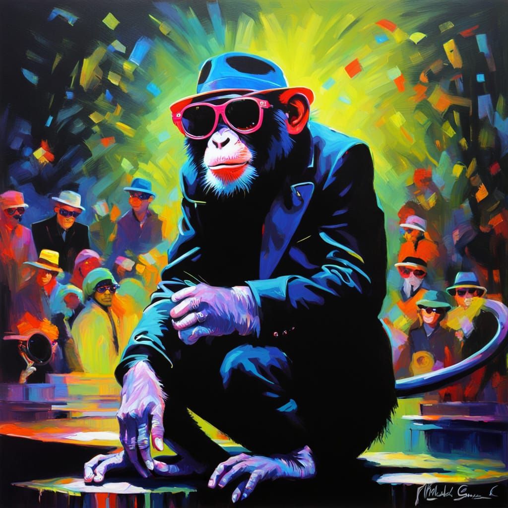 Monkey in Masquerade Ball Elegance