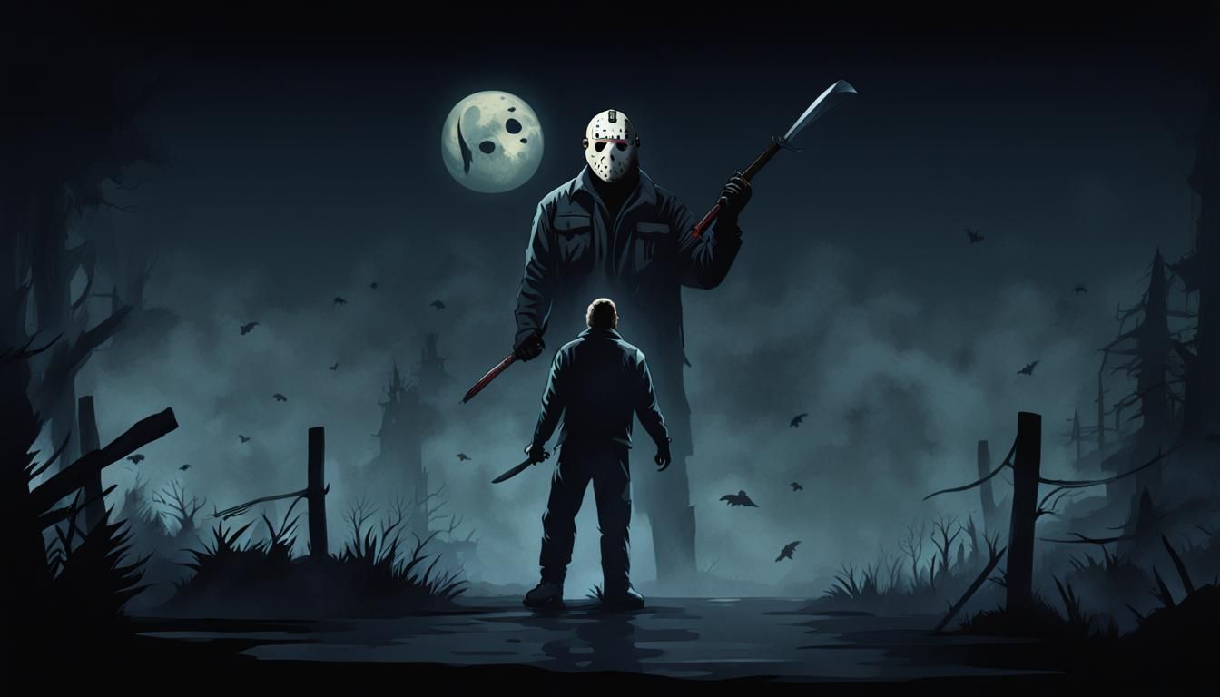 Menacing Jason Voorhees Illustration