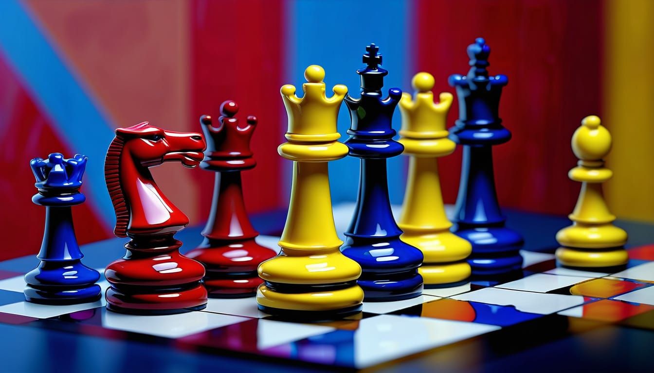 Stunning Piet Mondrian-Inspired Abstract Art with Hyperdetai...