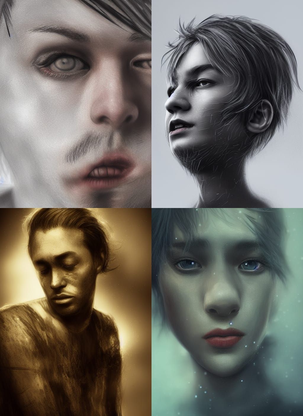 Hyperdetailed Face Portrait in Dark Fantasy Mist