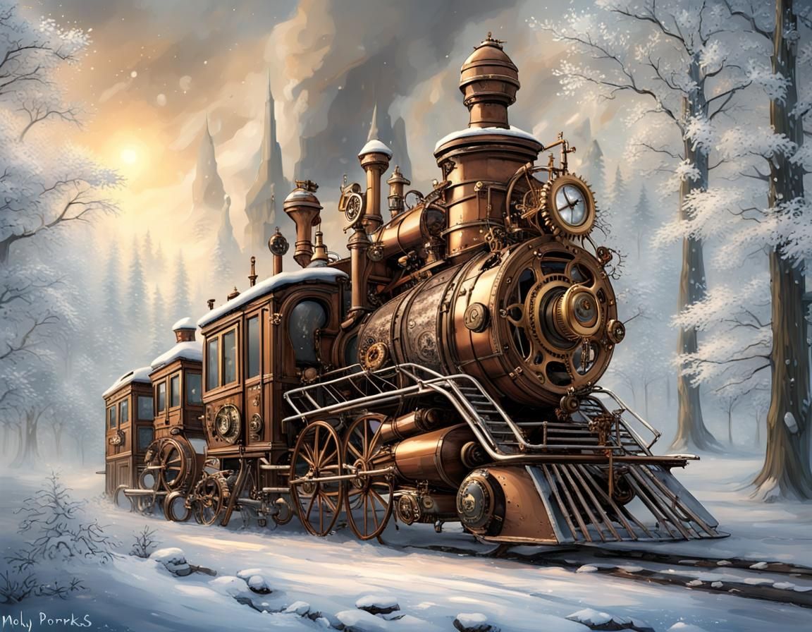 Steampunk Winter Wonderland: Victorian Gears Meet Frost